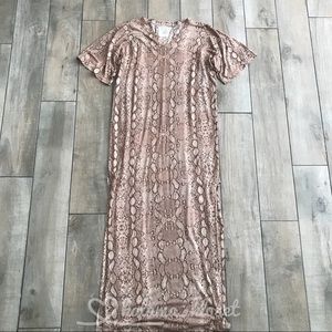 Acacia Tel Aviv T-shirt maxi dress in Python S